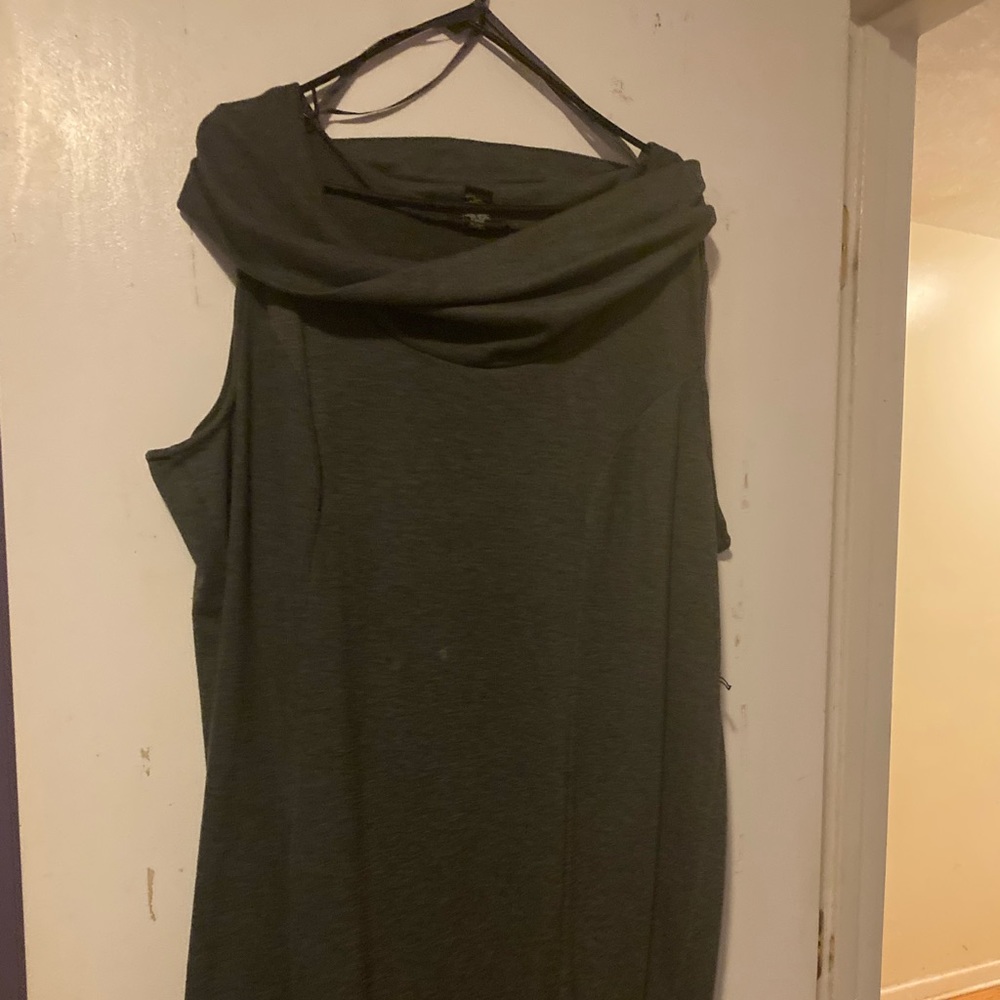 Grey scoop neck dress